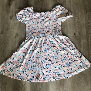 BCBG Girls Dress Floral Pink and Blue Kids Dress size Large 14/16